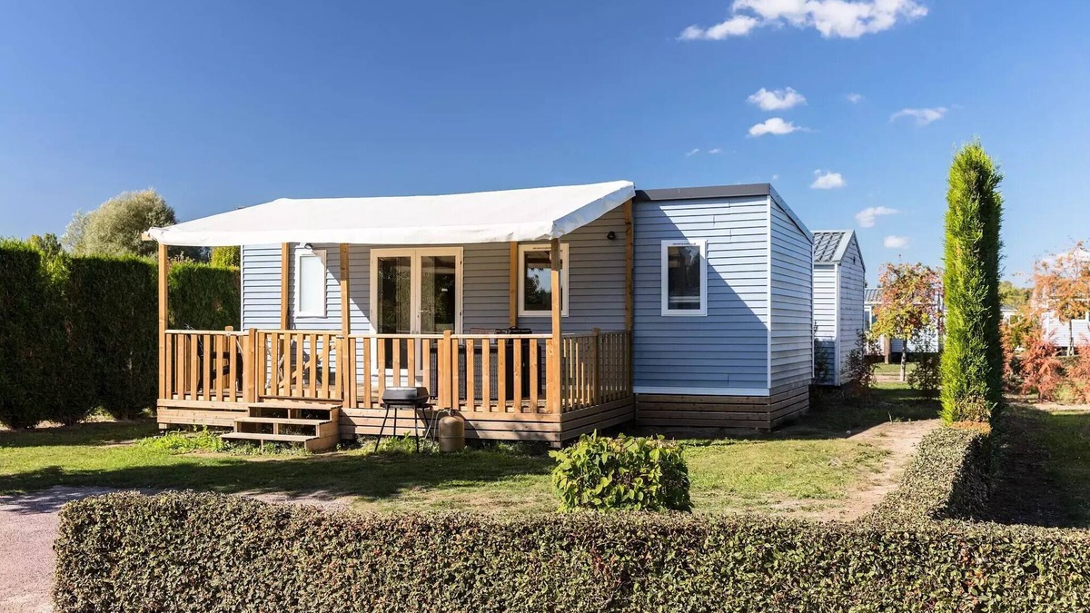 Berny Riviere House | La Croix du Vieux Pont campsite* - Mobile home Premium 4 rooms 6 people air-conditioned - TV