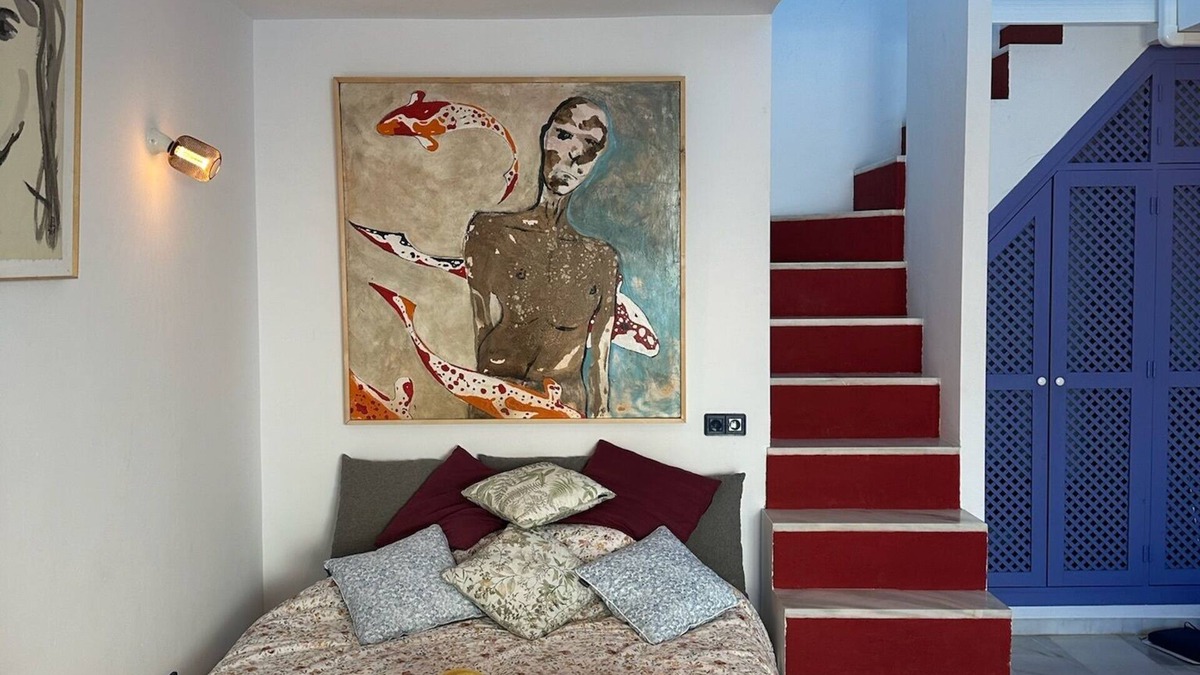 Rodalquilar Apartment | La Mar room Charming apartment with large terrace and views in Rodalquilar