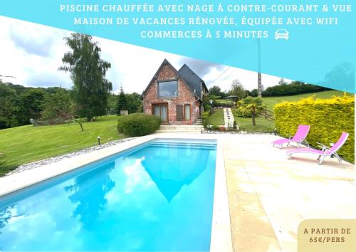Guerquesalles House | La Villa Bucaille à Camembert avec sa Vue panoramique-10p