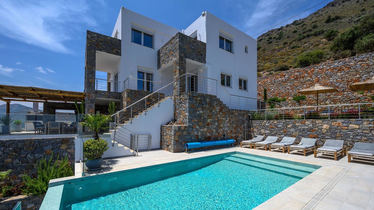 Kounelion Villa | La villa-Havgas for 10 , pool , Elounda Crete