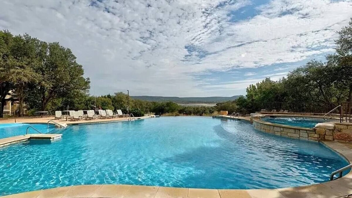 Jonestown Condo | Lake Condo - Beautiful views, pools, pickle ball, trails, and more!