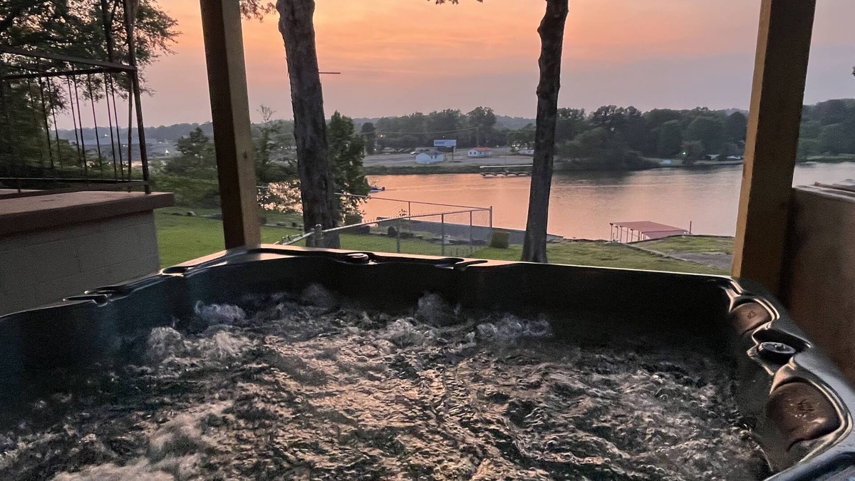 Piney House | Lake home, includes boat and outdoor bar facing lake.Pool coming soon!