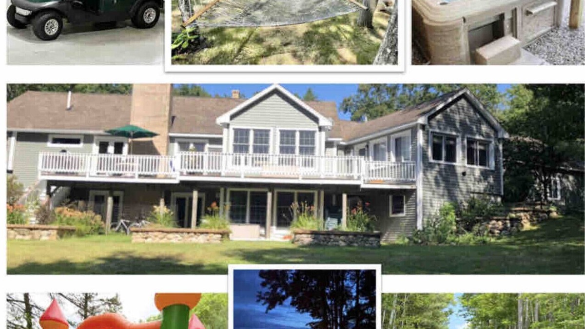 Waterboro House | LAKE HOME! HOT TUB, GYM, FREEgolf cart, 2 kitchens