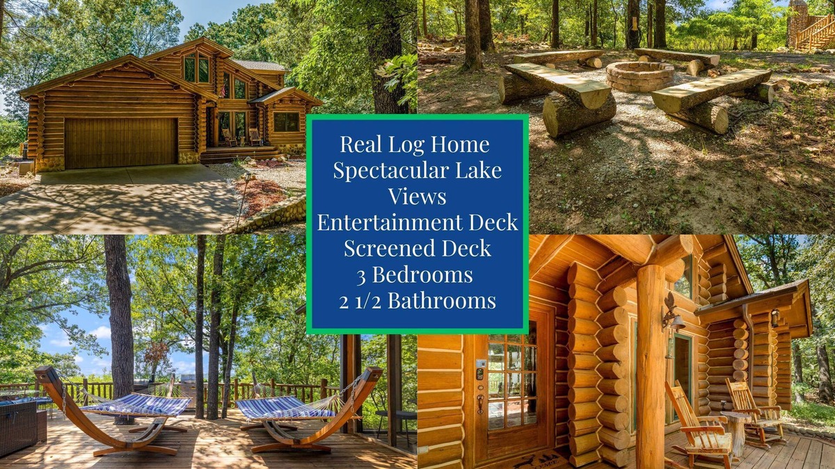 Mayes County Cabin | Lake Hudson Grand Lodge - 3 bed 2.5 bath Log Home