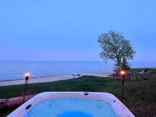 Manistique House | Lake Michigan Cabin w/Hot Tub & Stunning Views