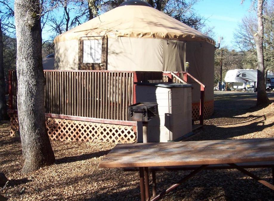 Oregon House Resort | Lake of the Springs Camping Resort Yurt 1