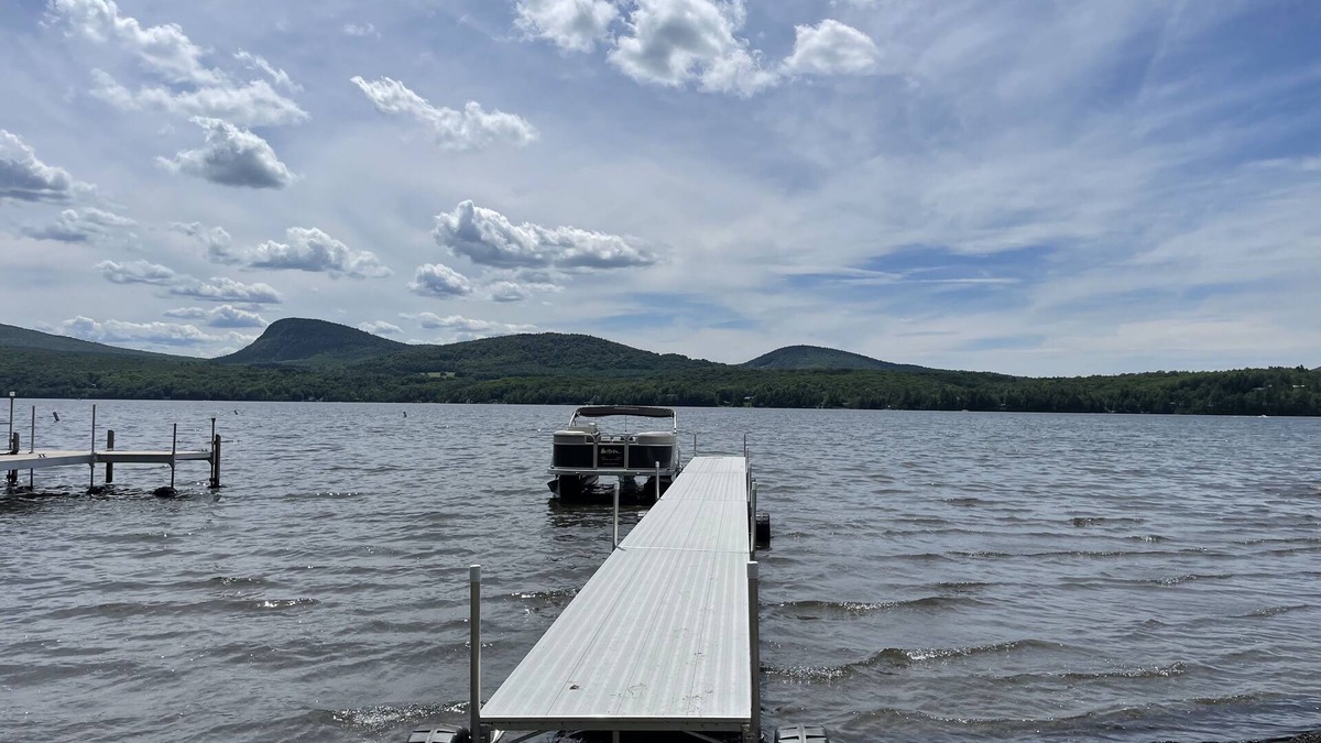 Westmore Cabin | Lake Willoughby Views and access. Boat Dock and Beach Wood fired hot tub