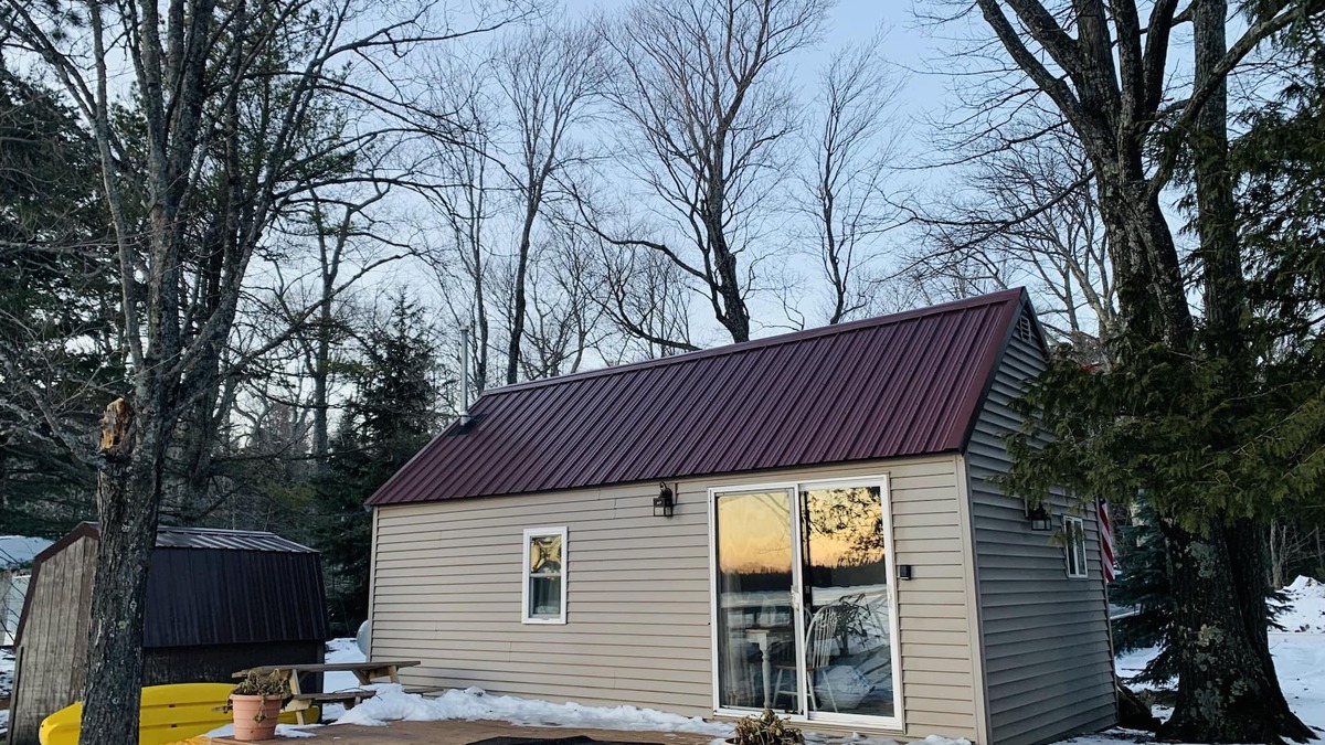 Newberry Cabin | Lakefront Cabin. Ride To All The Snowmobile Trails From The Cabin