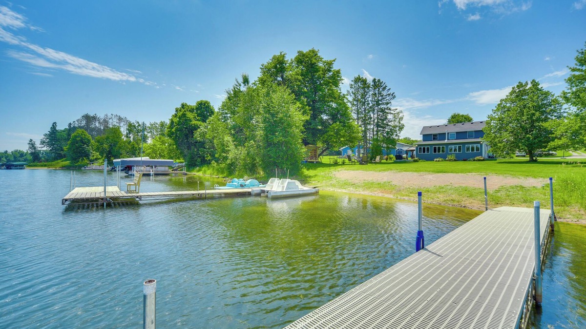 Bone Lake Cabin | Lakefront Cabin w/Fire Pit in Frederic!