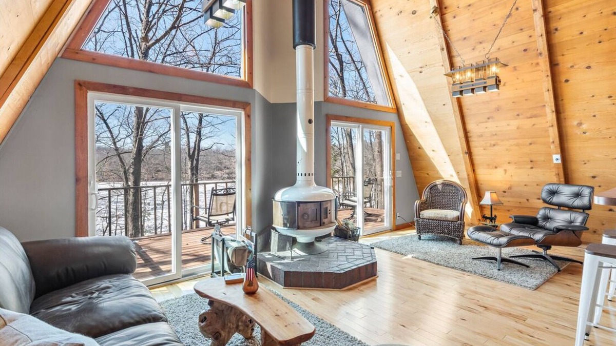 Comstock Cabin | Lakefront Cabin with Loft & Bar in Comstock WI - New Vacation Rental!