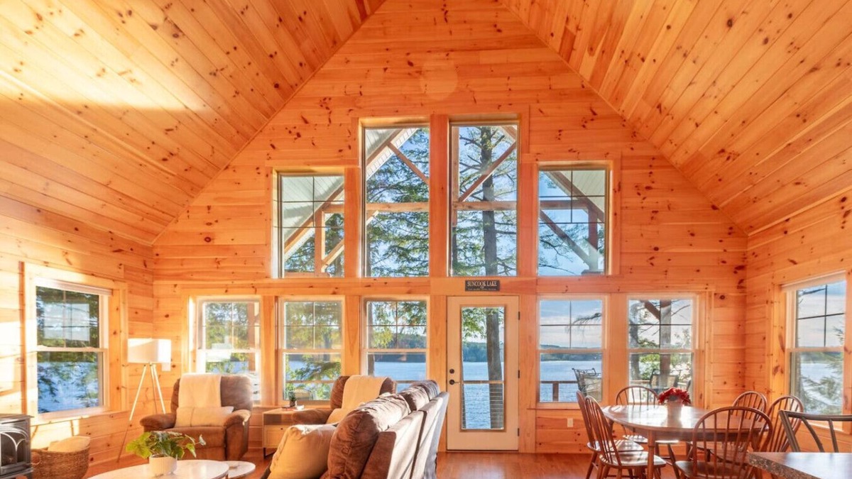 Barnstead Cabin | Lakefront Cabin with Private Dock & Stunning Views
