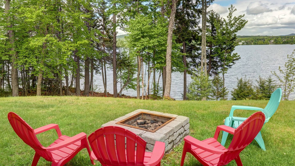 Greenville House | Lakefront Chalet-Style Home with Large Deck, a Dock & Beautiful Lake Views