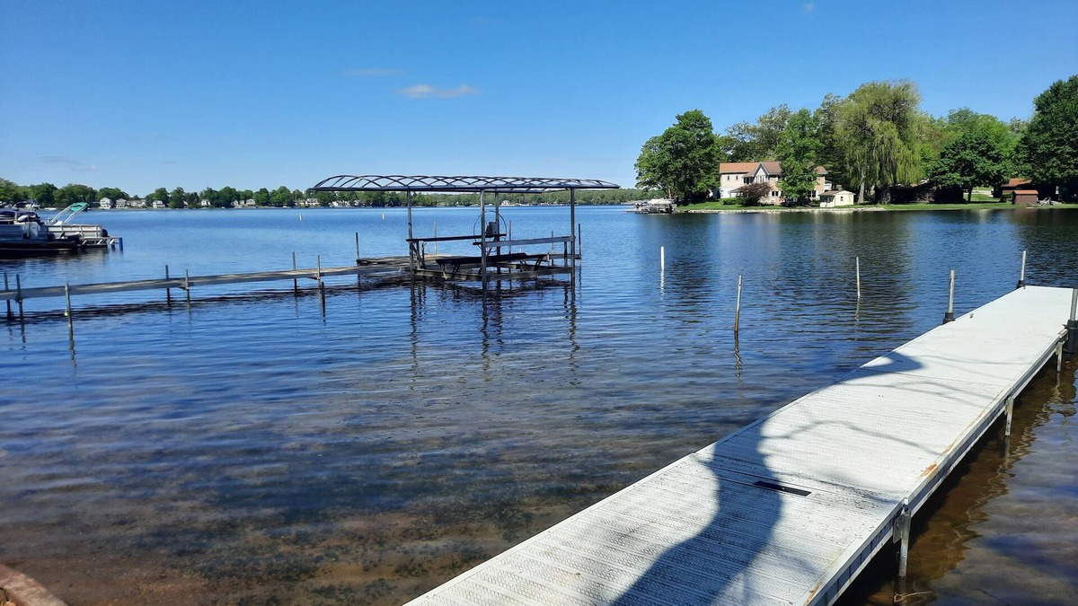 Delton Cottage | Lakefront cottage on 540 acre Wall Lake/spectacular fishing & sunset views.