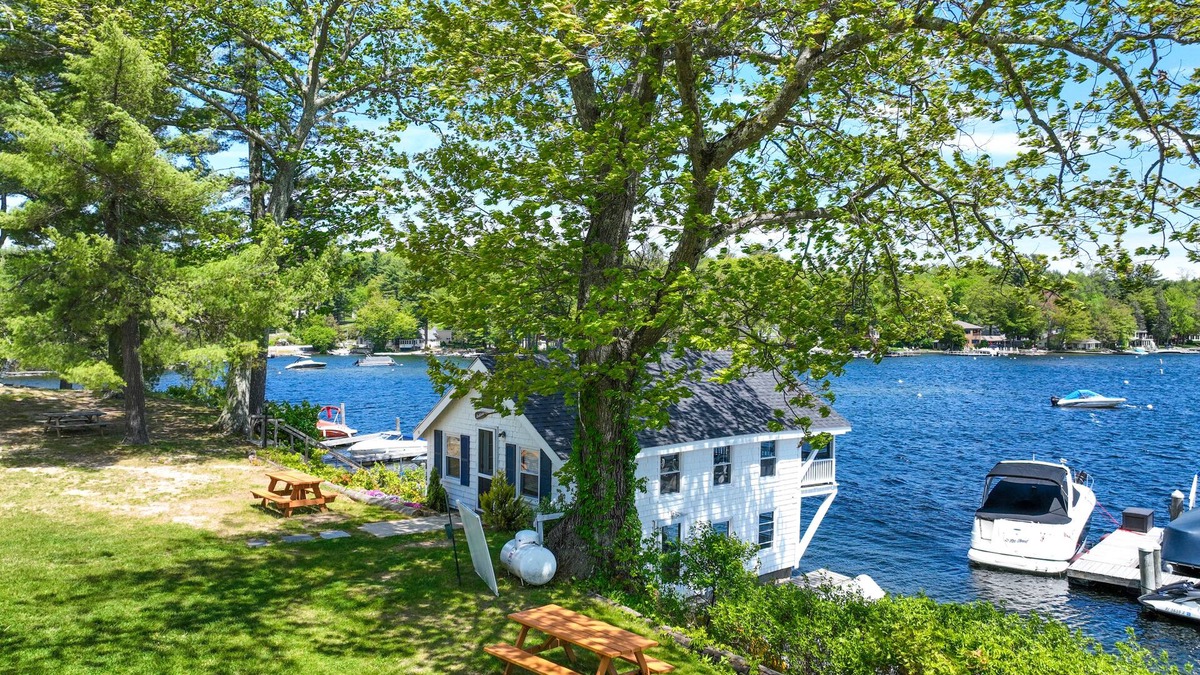 Windham Cottage | Lakefront Cottage with Screened Deck, Great Lake View, WiFi & Shared Firepit