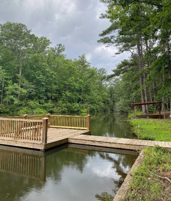 Pine Mountain Valley House | Lakefront Hamilton Cabin with Dock and Fire Pit!