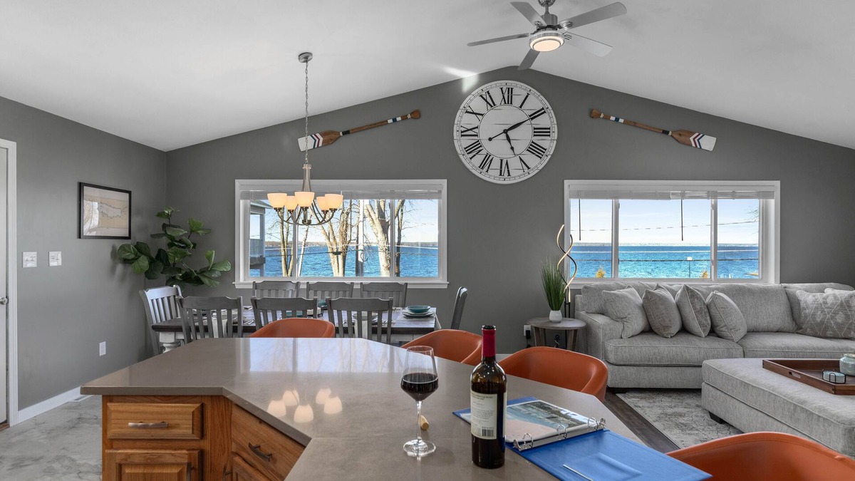 Brewerton House | Lakefront home, large firepit patio, Game room!