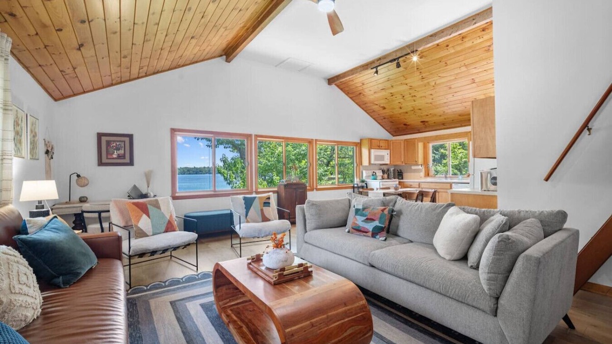 Farmington House | Lakefront Home w/Private Beach & Stunning Views