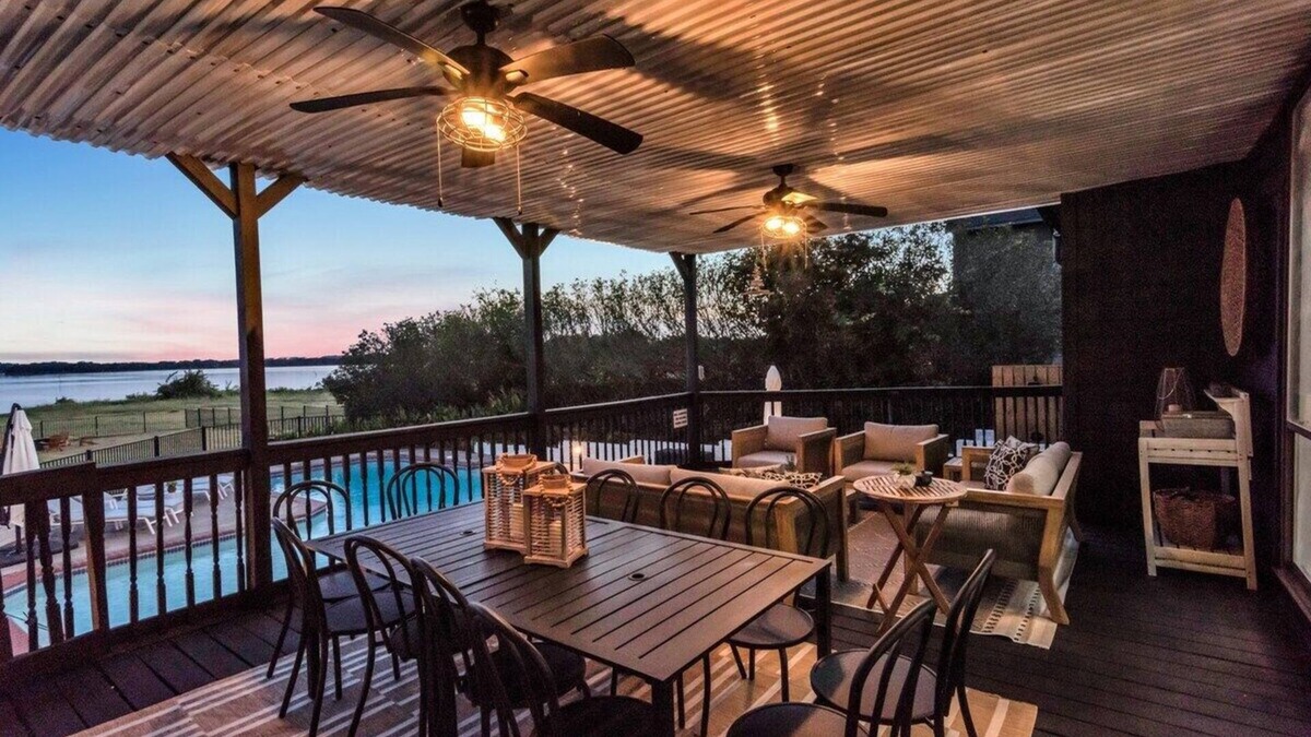 Rowlett Villa | Lakefront Luxe 6BR/4.5B Home with Pool & Hot Tub