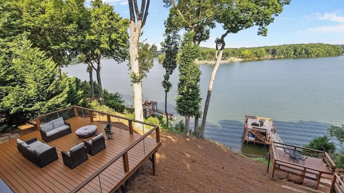 Dixie - Berryhill Cabin | Lakefront Luxury Log Cabin - Hot Tub, Pickleball Court, Fire Pits, 2-Story Dock!