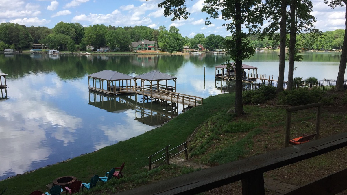 Mayhew House | Lakefront Retreat, new boathouse, gazebo on deep water