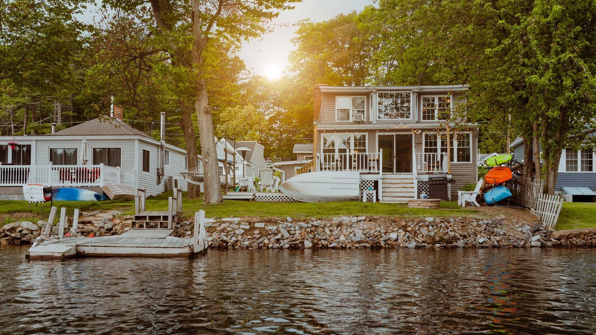 Westminster House | Lakefront; view of ski mountain, firepit, dock, kayaks, laundry, outdoor shower