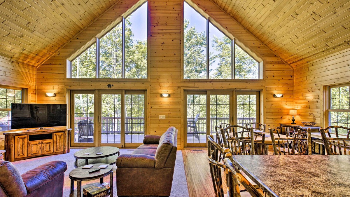 Birchwood Cabin | Lakefront Wisconsin Cabin with Boat Dock!