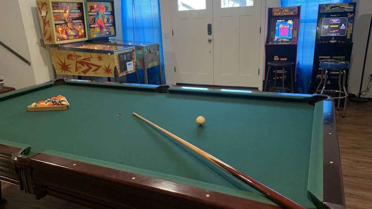 Lost Bridge Village House | Lakeside Arcade, Hot Tub, Pinball, Foosball, Air Hockey, GAMES, roaming deer