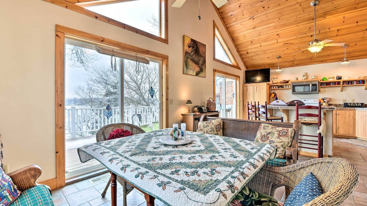 Delton Cottage | Lakeside Cottage Escape with Private Dock & Deck!