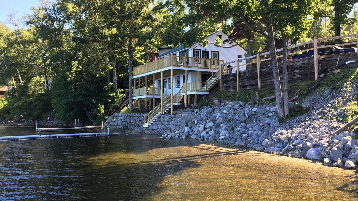 Brighton Cottage | Lakeside cottage gorgeous lake/mountain views. Cable/WIFI, large decks, 30' dock