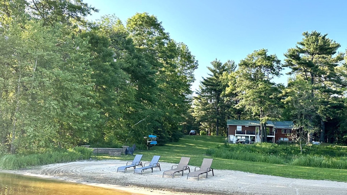 Augusta Cabin | Lakeside Log Cabin - Enjoy a beautiful sugar sand beach, Eau Claire Area