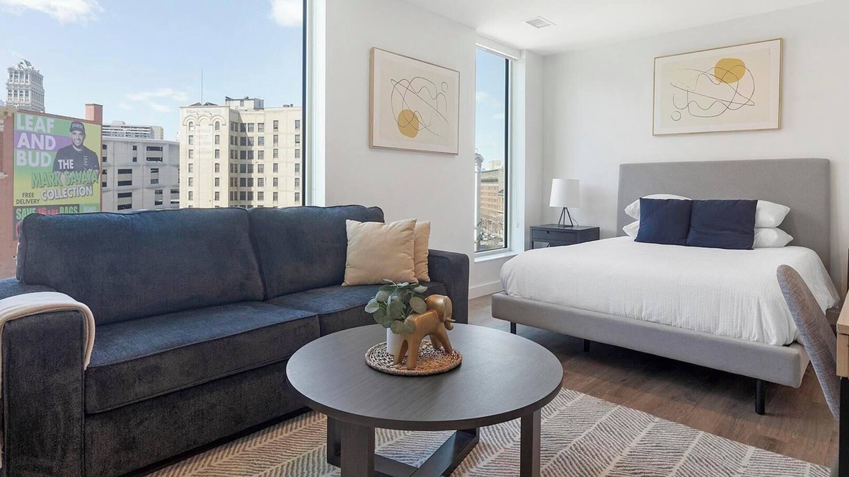 Greektown Historic District Apartment | Landing | Chic Studio, Gym, Clubhouse