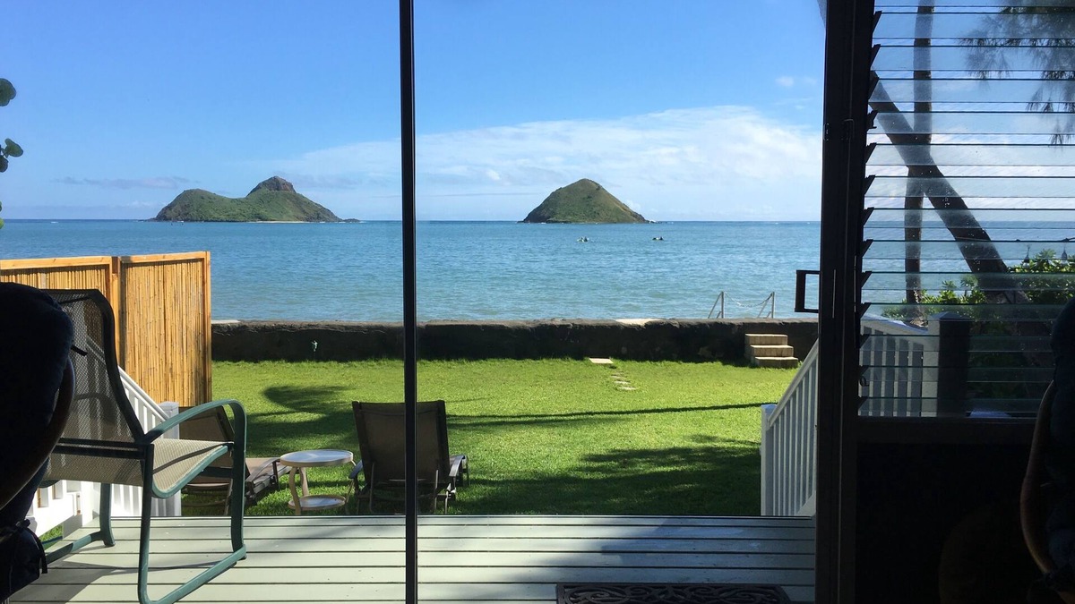 Lanikai House | Lanikai Ocean Front Duplex Bungalow Private ocean steps. Contact for rates/avail