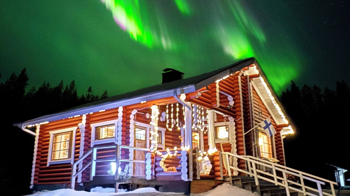 Ranua Villa | Lapin Villa Hiisi – Riverside Log Cabin with Sauna & Northern Lights