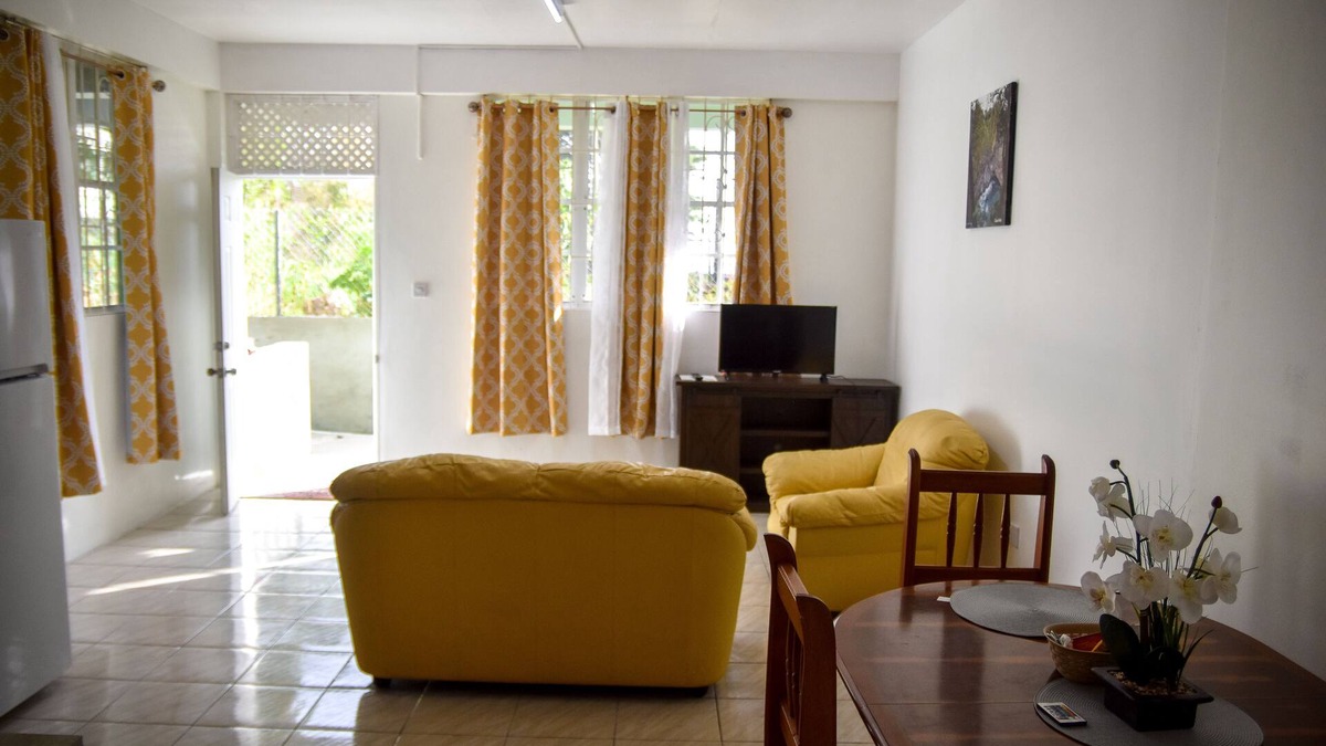 Castle Comfort Apartment | Large 2 Bedroom 2 Bathroom Apartment #4 in Roseau. Bus stops right in front!