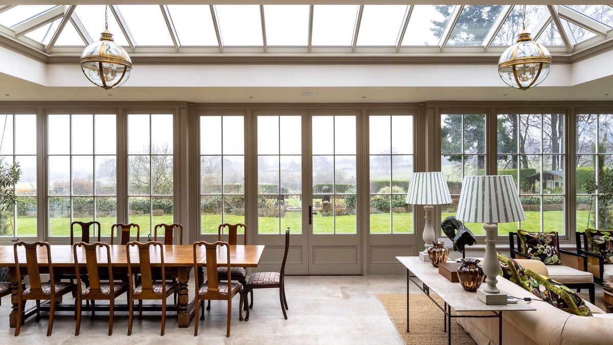 Shere House | Large family home in stunning setting, wonderful views, pool, tennis court