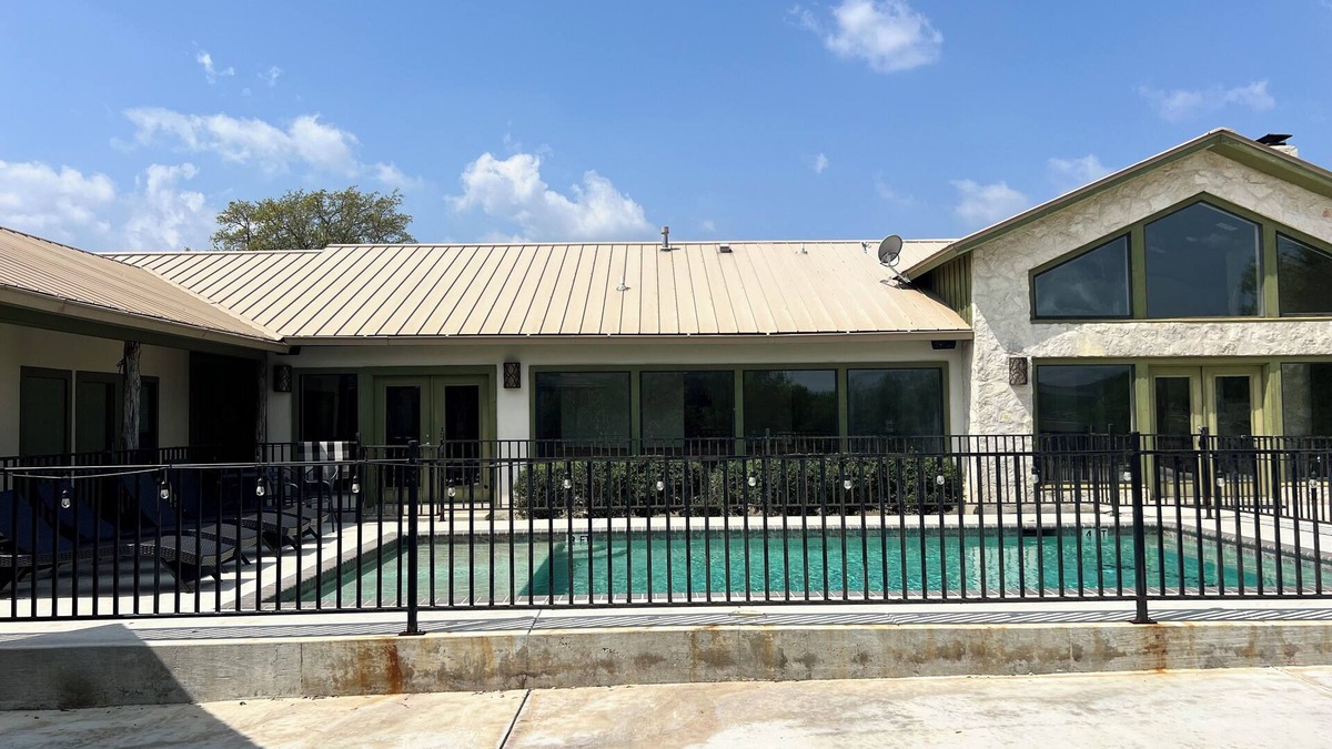 Sabinal House | Large home with a pool sitting on the tee of the first tee box