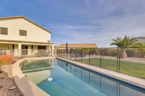 Coolidge House | Large Pool and Yard with Bocce Oasis in Coolidge!