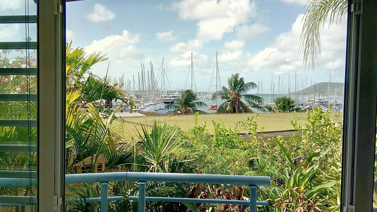 Le Marin Apartment | Large studio overlooking the Caribbean Sea near Le Marin marina.