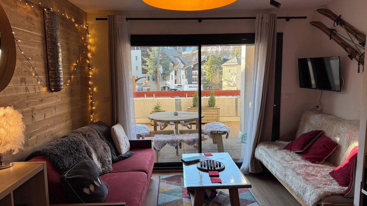 Saint-Etienne-de-Tinee Apartment | Large terrace, ideally located with Mountain Views in a Family friendly village.