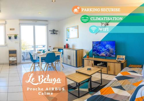 Colomiers Apartment | Le Beluga - Escale confort proche Airbus