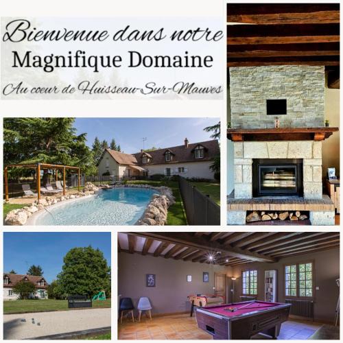 Huisseau-sur-Mauves House | Le Domaine de Baracas - Le Grand Gîte 4 étoiles - piscine-billard-baby-foot-cheminée - 14 personnes