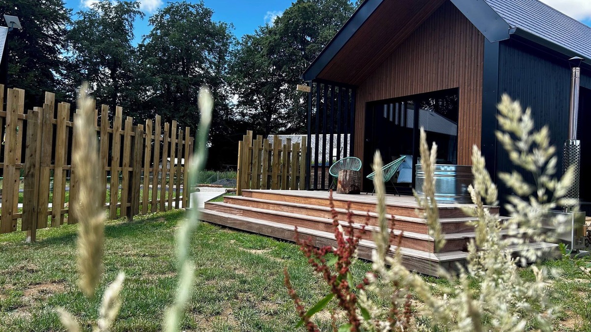 Valliquerville Cottage | Le Frêne, wooden lodge with private Nordic bath