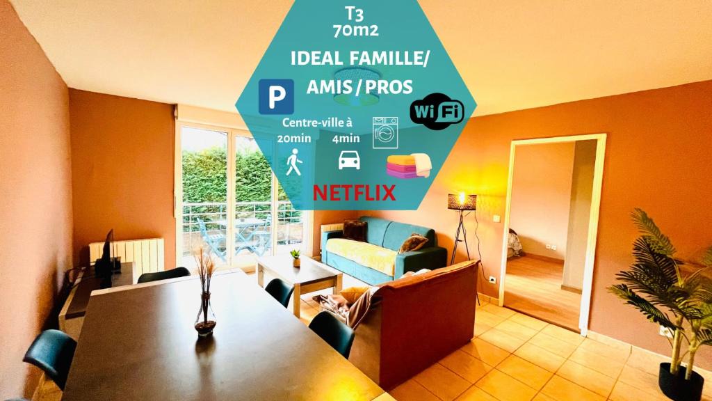 Bellegarde-sur-Valserine Apartment | *Le Golden Blue* Magnifique T3 à 5min du centre avec parking gratuit