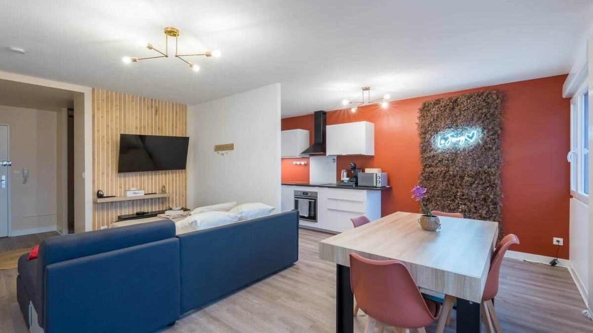 Patrotte Metz-Nord Apartment | Le Jenny - 2 beds - 4 pers' - Parking - Streaming