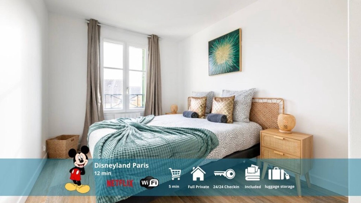 Bailly-Romainvilliers Apartment | Le Mana, 7 people 2 bedrooms 12 min to Disneyland