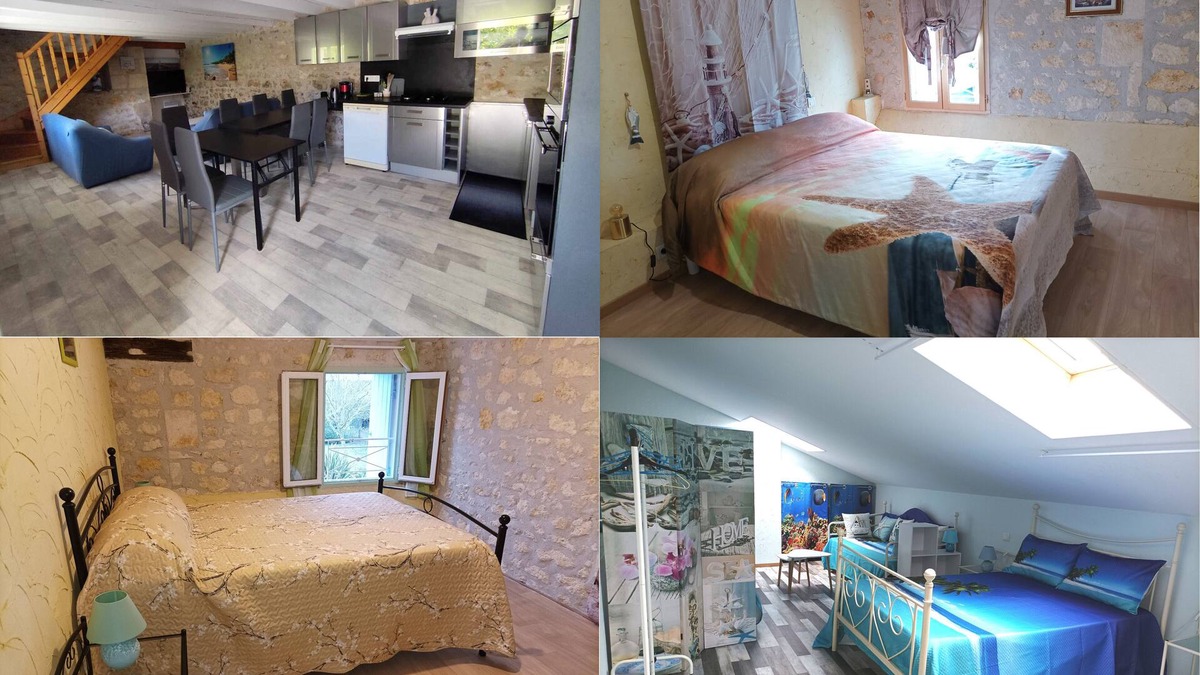 Le Gua House | Le Marais Salant - Gites for 8 people with swimming pool at Logis de Chalons à la mer