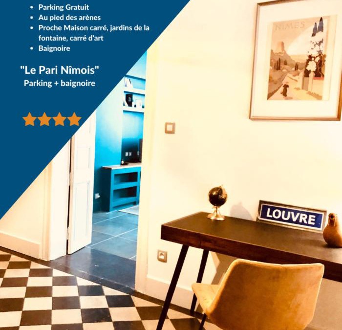 Quartier Administrations Apartment | Le Pari Nîmois, avec Parking, Centre Ville Arènes