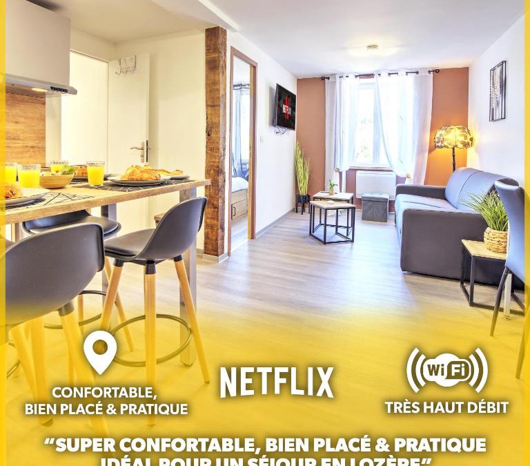 Banassac Apartment | Le Sabot - Netflix/Wi-Fi Fibre/Terasse - 4 pers