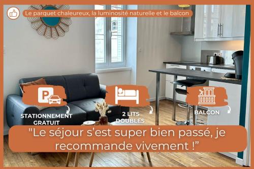 Bourg-en-Bresse Apartment | Le Tournassin-Balcon-Stationnement gratuit