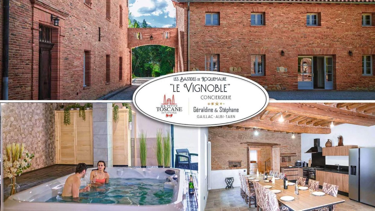 Roquemaure House | Le Vignoble - Swim spa - Hamman - Sauna - 12 pers